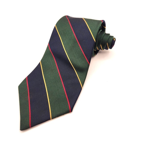 Hanover Other - Hanover Street REPP Tie 100% Silk Striped Made USA Old Money Classic Preppy VTG